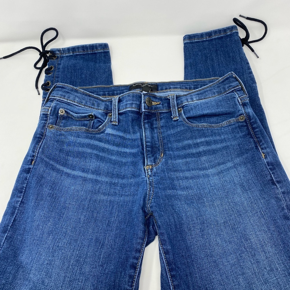 Women’s Banana Republic Skinny Jeans with Lace up Detail Size 26/2 - Picture 2 of 6